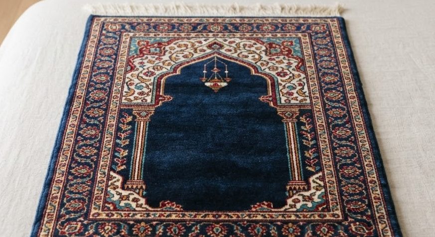 Wool Prayer Rug — detail view